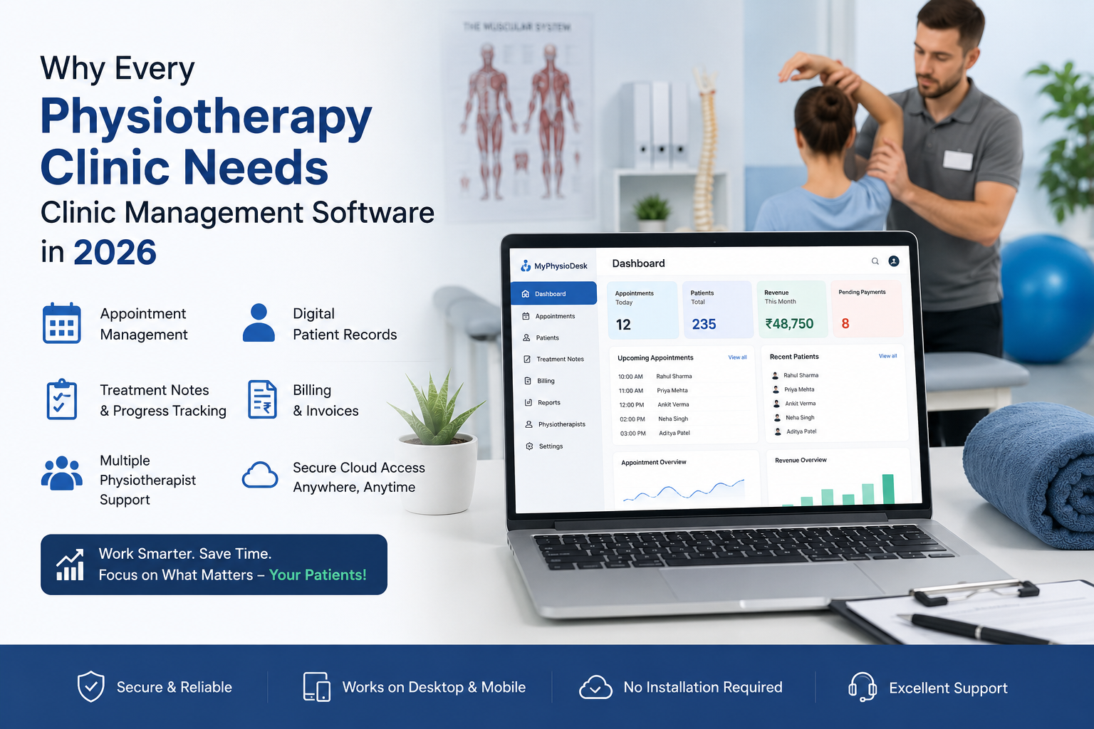 Why Every Physiotherapy Clinic Needs Clinic Management Software in 2026